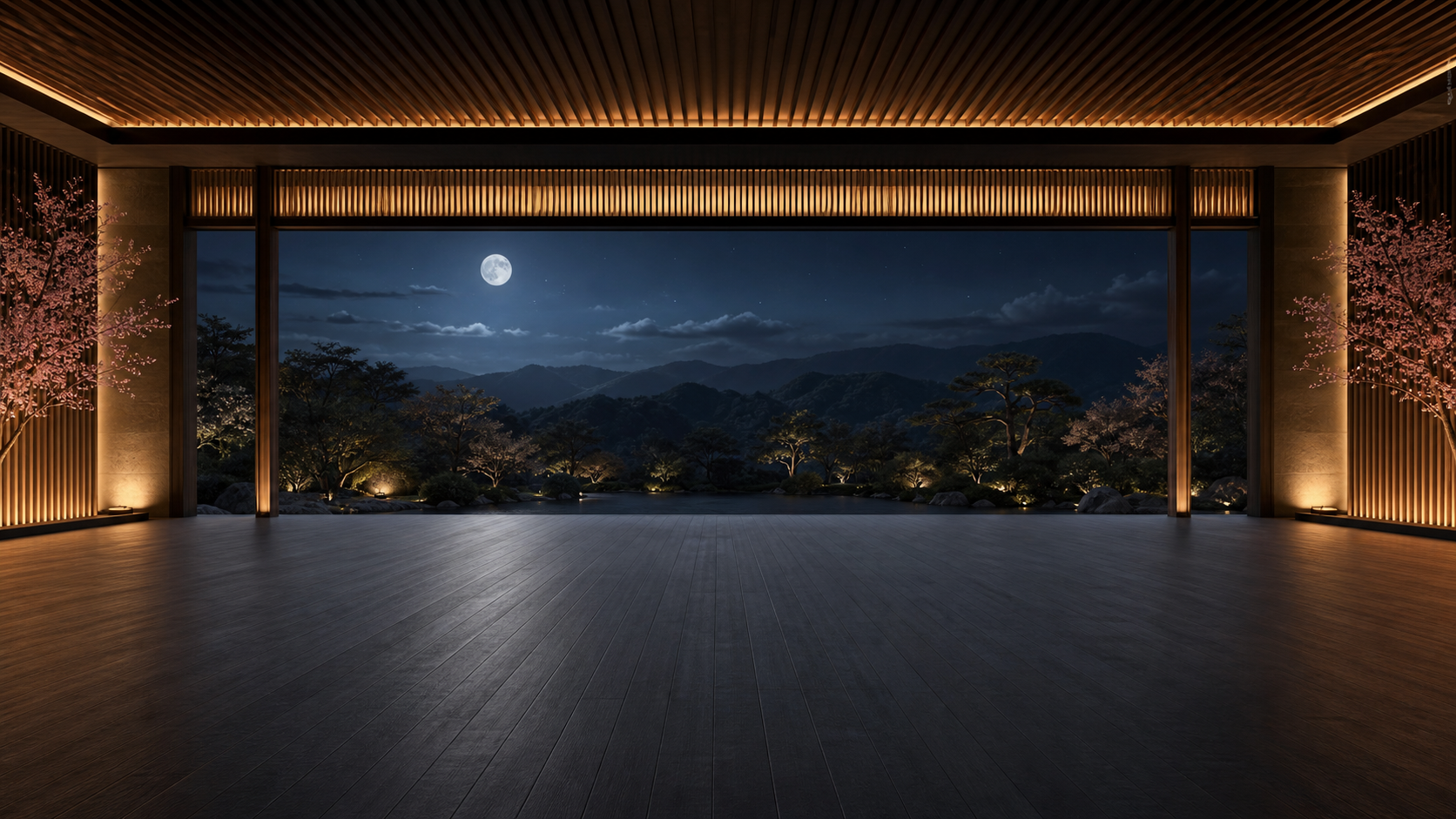 Japanese night presentation background